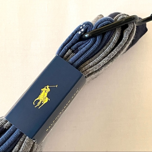 Polo Ralph Lauren Men's Dress Crew Socks 3 Pairs Set NWT New ZP899846PKN NAVBL - Picture 7 of 13